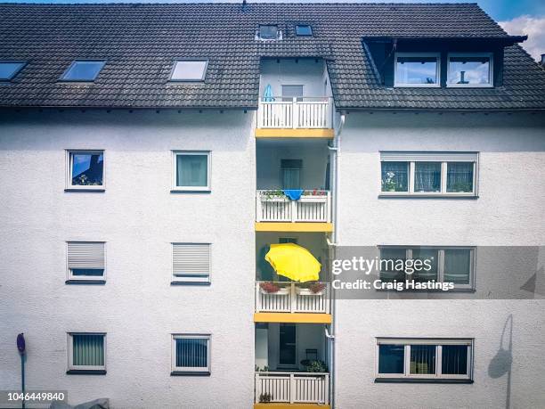 view of traditional city centre apartment block in berlin germany - townhouse stock pictures, royalty-free photos & images