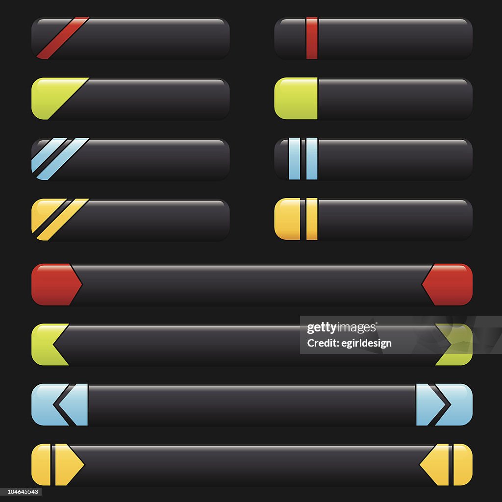 Button Bar Layout Web Buttons And Bars High-Res Vector Graphic - Getty Images