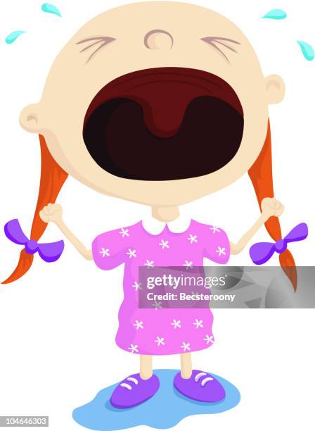 illustrations, cliparts, dessins animés et icônes de pleurer fille - tdah