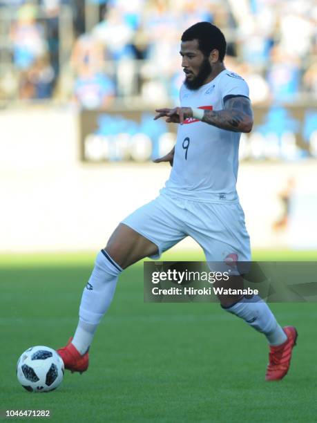 Jefferson Baiano of Mito HollyHock in action during the J.League J2 match between Omiya Ardija and Mito HollyHock at Nack 5 Stadium Omiya on October...