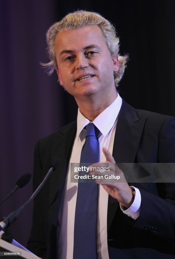 Geert Wilders Speaks In Berlin