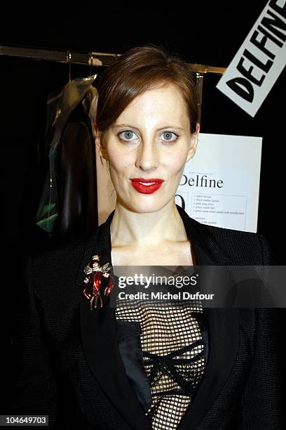 Liz Goldwyn attends the Viktor & Rolf Ready to Wear Spring/Summer 2011 show during Paris Fashion Week at Espace Ephemere Tuileries on October 2, 2010...