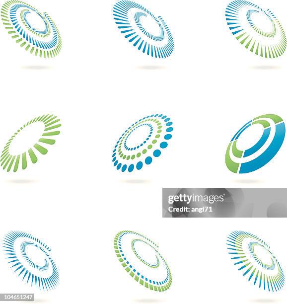 abstract design elements in perspective - corporate identity stock illustrations