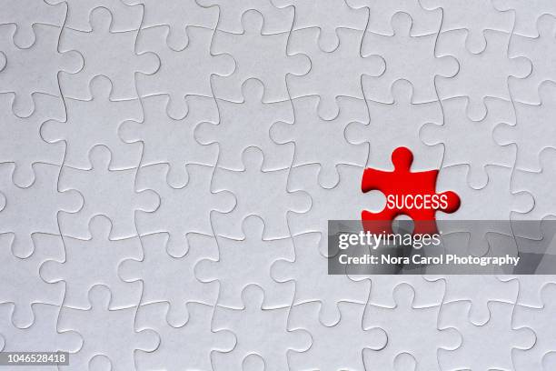 success text on jigsaw puzzle - connect the dots puzzle stock pictures, royalty-free photos & images