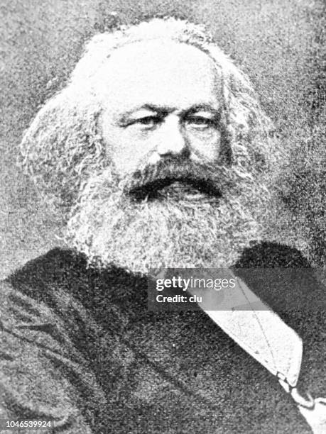 illustrazioni stock, clip art, cartoni animati e icone di tendenza di karl marx, filosofo tedesco, 1818-1883 - marx