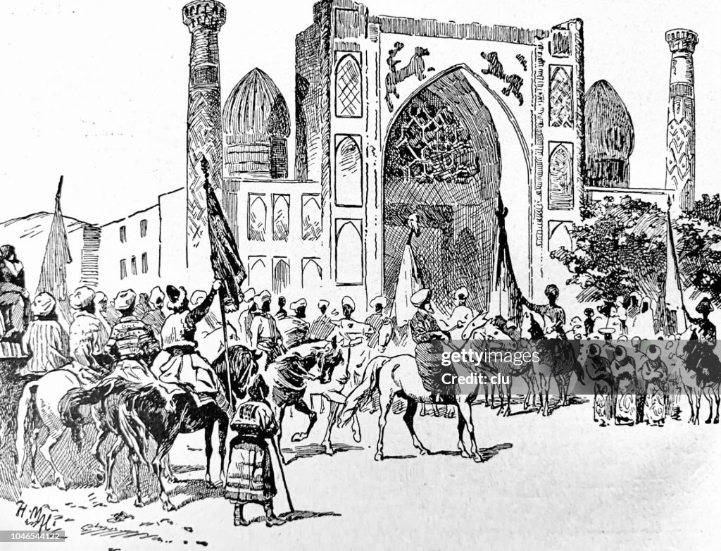 Eintrag des Herrschers in Samarkand