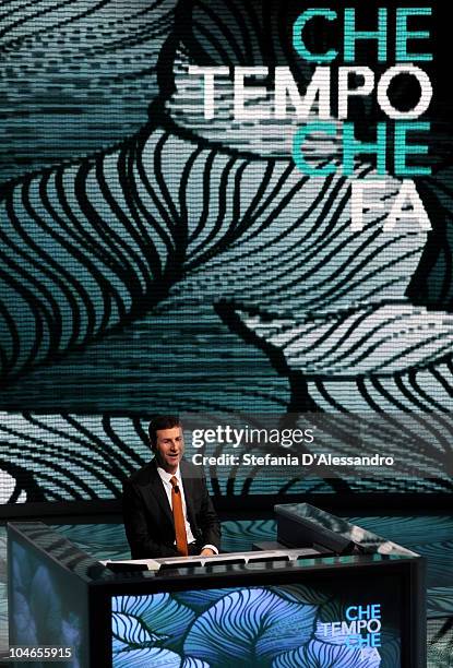 Fabio Fazio attends 'Che Tempo Che Fa' Italian Tv Show held at Rai Studios on October 2, 2010 in Milan, Italy.