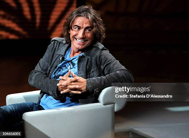 Luciano Ligabue attends 'Che Tempo Che Fa' Italian Tv Show held at Rai Studios on October 2, 2010 in Milan, Italy.