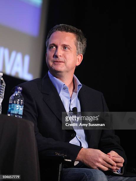Sports writer Bill Simmons speaks at the 2010 New Yorker Festival at DGA Theater on October 2, 2010 in New York City.