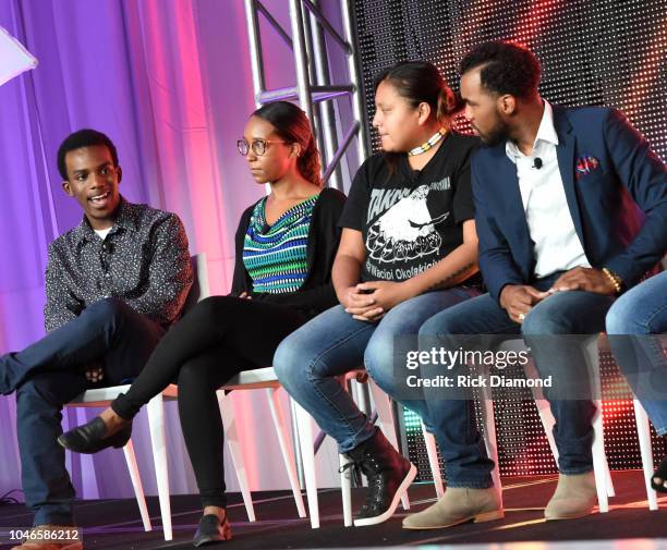 Youth Activists, Brian Ball, Jasmine Burton, Jaclyn Charger and Nicholas Cousar attend the 2018 Georgia Campaign for Adolescent Power & Potential...