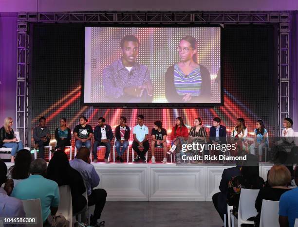 Laurie Dhue, TV Journalist with Youth Activists, Brian Ball, Jasmine Burton, Jaclyn Charger, Nicholas Cousar, Charlie Lucas, Hannah Lucas, Royce...