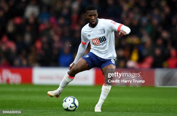 Jefferson Lerma of AFC Bournemouth during the Premier League match between Watford FC and AFC Bournemouth at Vicarage Road on October 6, 2018 in...
