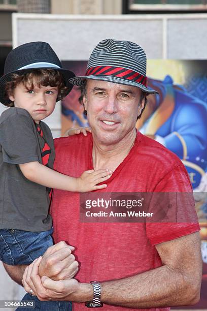 Actor Kevin Nealon and his son Gable Ness Nealon attend the Walt Disney Studios Home Entertainment Hosts A Sing-A-Long Premiere Of "Beauty And The...