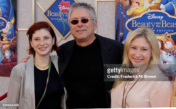Alan Menken and his guest and daughter, Anna Rose Menken attend the "Beauty and the Beast" Sing-A-Long DVD premiere at the El Capitan theater on...