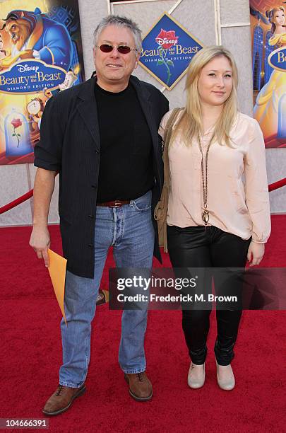 Alan Menken and his daughter, Anna Rose Menken attend the "Beauty and the Beast" Sing-A-Long DVD premiere at the El Capitan theater on October 2,...