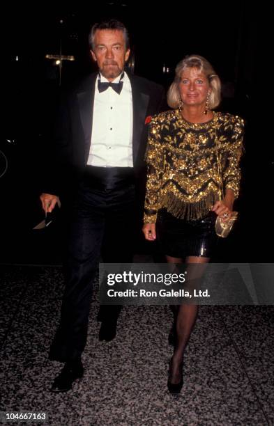 Producer Stephen Cannell and wife Marcia Finch attending "Tevelision Academy Hall Of Fame Awards" on September 23, 1991 at the Beverly Wilshire Hotel...