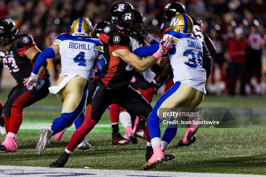 CFL: OCT 05 Winnipeg Blue Bombers at Ottawa Redblacks