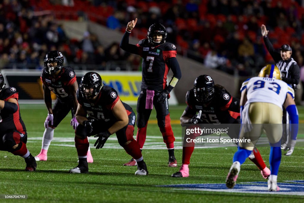 CFL: OCT 05 Winnipeg Blue Bombers at Ottawa Redblacks