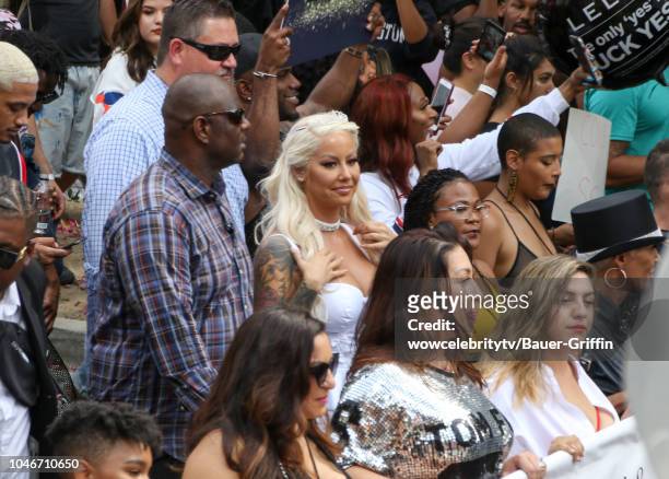 Amber Rose is seen on October 06, 2018 in Los Angeles, California.