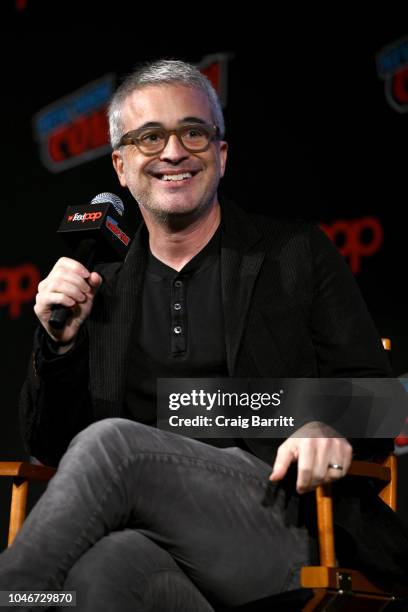 Co-creator/Executive producer, Alex Kurtzman speaks onstage during the Star Trek: Discovery panel during New York Comic Con at The Hulu Theater at...