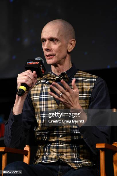 Actor Doug Jones speaks onstage at the Star Trek: Discovery panel during New York Comic Con at The Hulu Theater at Madison Square Garden on October...