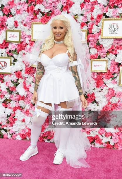 Model Amber Rose attends the 4th Annual Amber Rose SlutWalk on October 6, 2018 in Los Angeles, California.