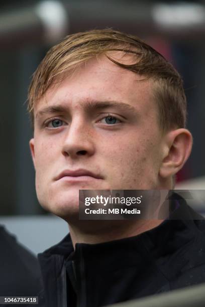 Oliver Skipp of Tottenham Hotspur starts on the bench during the Premier League match between Tottenham Hotspur and Cardiff City at Tottenham Hotspur...