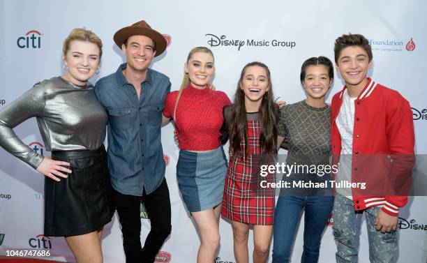 Maddie Poppe, Morgan Tompkins, Meg Donnelly, Sky Katz,Peyton Lee and Asher Angel attend the 9th annual LA Family Day hosted by the T.J. Martell...