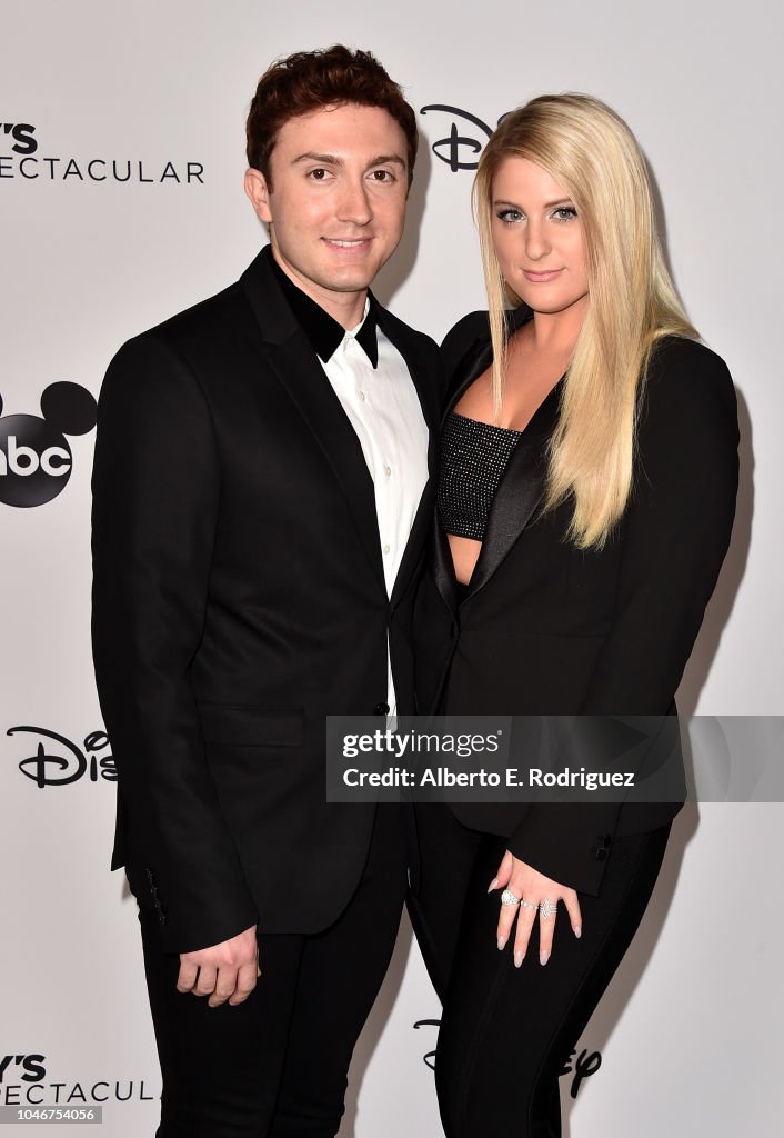Daryl Sabara and Meghan Trainor attend Mickey's 90th Spectacular at