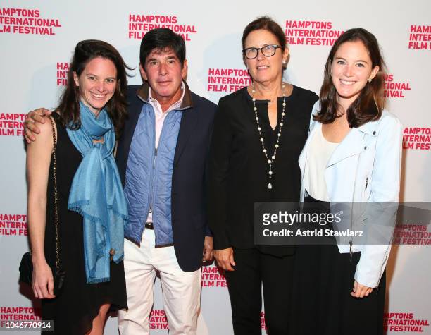 Katie Friedman, Robert Friedman, Alissa Friedman, and Carolyn Friedman attend the red carpet for "The Panama Papers" at UA East Hampton Cinema 6...