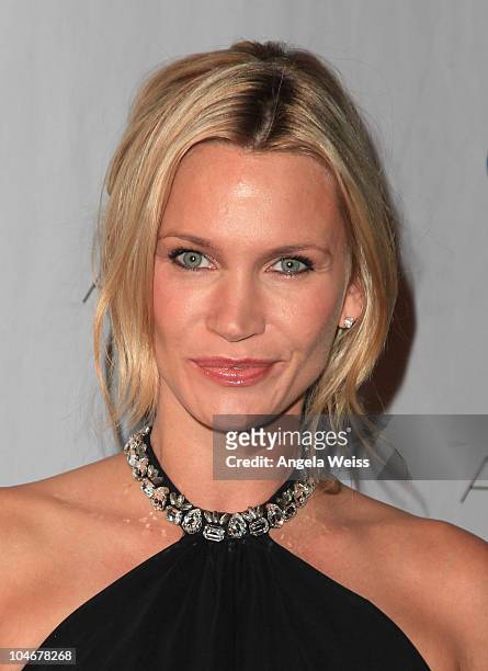 Actress Natasha Henstridge arrives at ARCADE Boutique's 'The Autumn Party' benefiting Children's Institute, Inc at The London West Hollywood Hotel on...