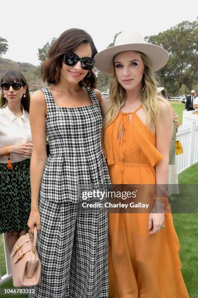 Camilla Belle and ZZ Ward attend the Ninth-Annual Veuve Clicquot Polo Classic Los Angeles at Will Rogers State Historic Park on October 6, 2018 in...