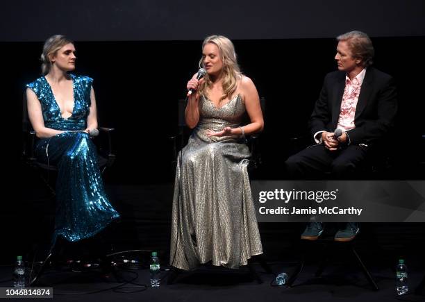 Gayle Rankin. Elisabeth Moss and Eric Stoltz speak onstage at the 56th New York Film Festival - "Her Smell" premiere at Alice Tully Hall, Lincoln...