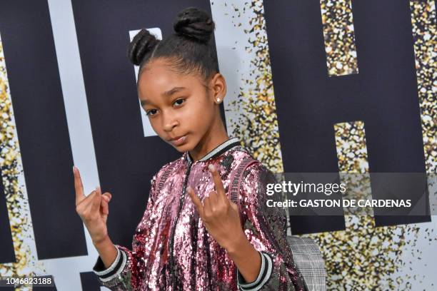 Year-old rapper That Girl Lay Lay arrives at the BET Hip Hop Awards 2018 at Fillmore Miami Beach on October 6, 2018 in Miami Beach, Florida.