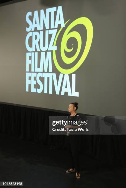 Worlds of Ursula K. Le Guin" director Arwen Curry speaks onstage at the 2018 Santa Cruz Film Festival on October 6, 2018 in Santa Cruz, California.