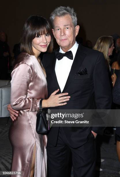 Katharine McPhee;David Foster poses at the 2018 Carousel Of Hope Ball - VVIP Reception at The Beverly Hilton Hotel on October 6, 2018 in Beverly...