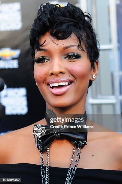 Angel Lola Love attends the BET Hip Hop Awards 2010 at Boisfeuillet Jones Atlanta Civic Center on October 2, 2010 in Atlanta, Georgia.