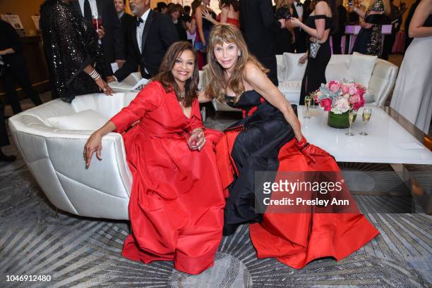 Grace Hightower and Ann Turkel attend 2018 Carousel Of Hope Ball - VVIP Reception at The Beverly Hilton Hotel on October 6, 2018 in Beverly Hills,...