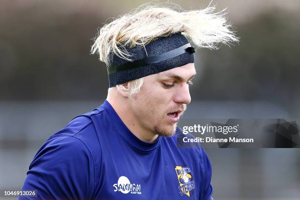 Mitch Karpik of Bay of Plenty looks on prior to the round eight Mitre 10 Cup match between Southland and Bay of Plenty at Rugby Park Stadium on...