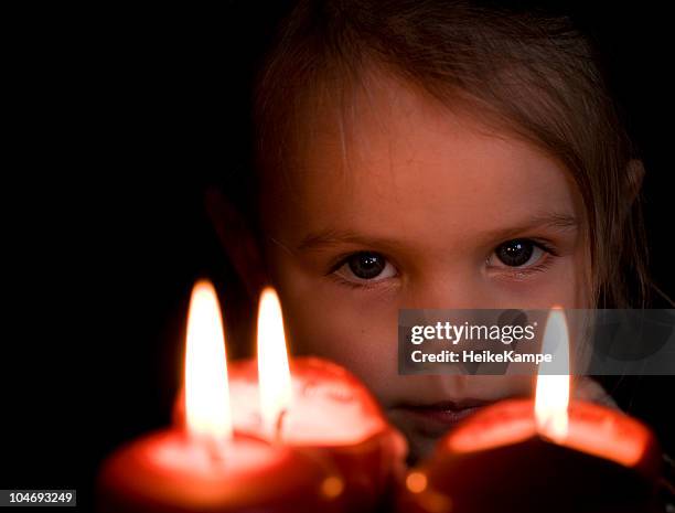 portrait with candles - kids advent stock pictures, royalty-free photos & images