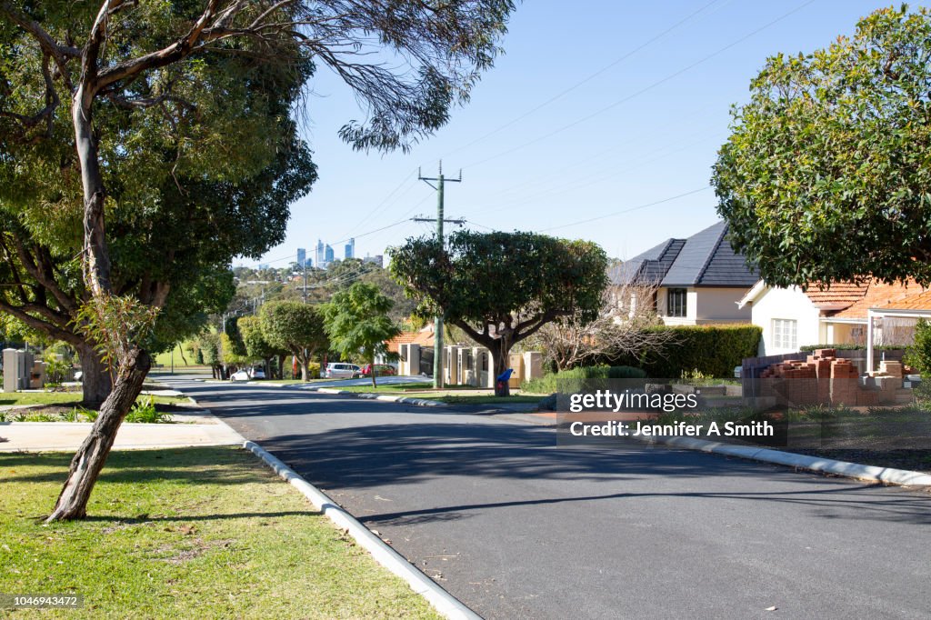 Perth City from Suburban Street.