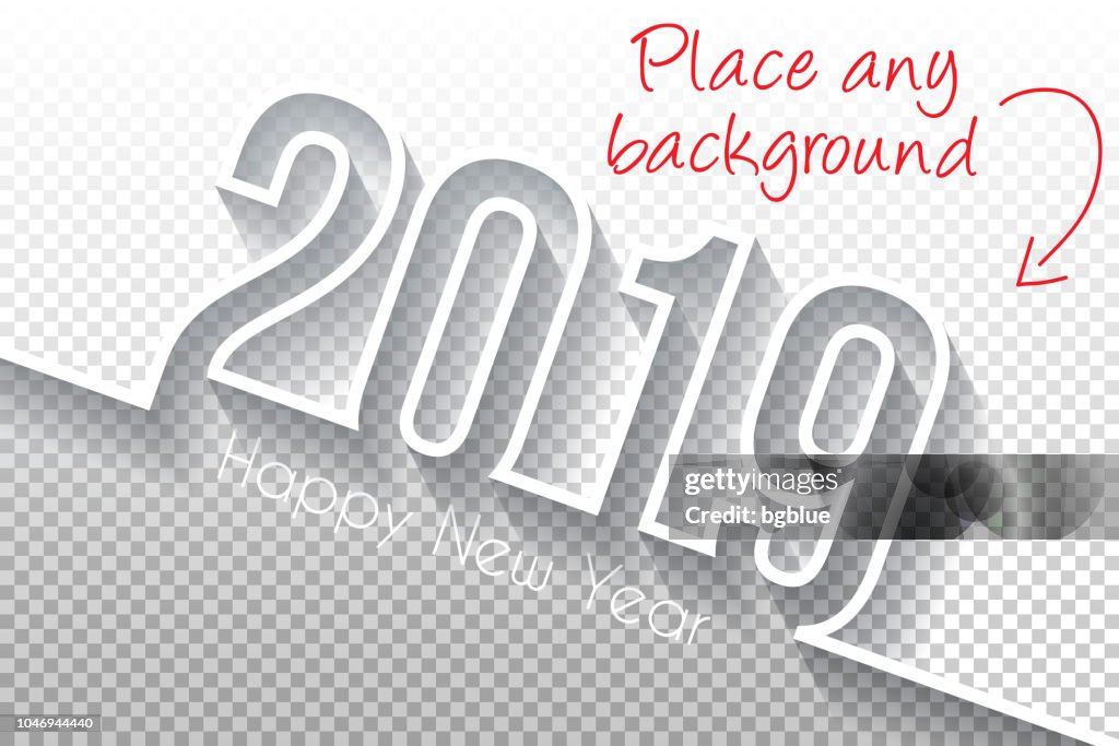 Happy new year 2019 Design - Blank Backgroung