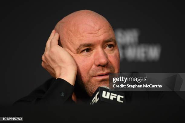 Las Vegas , United States - 6 October 2018; UFC President Dana White during the post fight press conference following UFC 229 at T-Mobile Arena in...