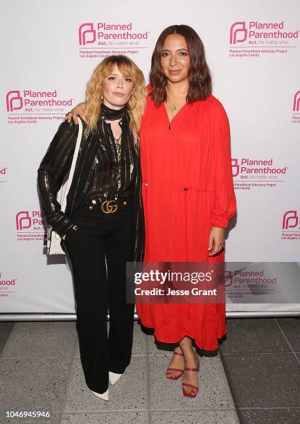 Natasha Lyonne and Maya Rudolph attend the Planned Parenthood Advocacy Project LA County's Politics, Sex, & Cocktails fundraiser on October 6, 2018...