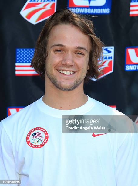 Louie Vito attends the 2010 Ski & Snowboard Benefit to support athletes of the U.S. Ski Team & U.S. Snowboarding on October 3, 2010 in Topanga,...
