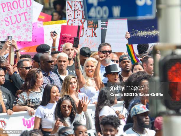 Amber Rose is seen attending the 4th Annual Amber Rose SlutWalk on October 06, 2018 in Los Angeles, California.
