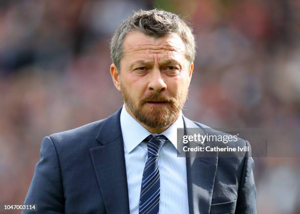 Slavisa Jokanovic, Manager of Fulham looks on ahead of the Premier League match between Fulham FC and Arsenal FC at Craven Cottage on October 7, 2018...