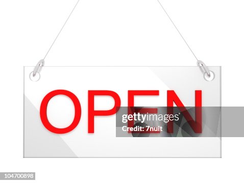 Store Open Sign Texture 3d Open Store Glass Sign Front View High-Res Stock Photo - Getty Images