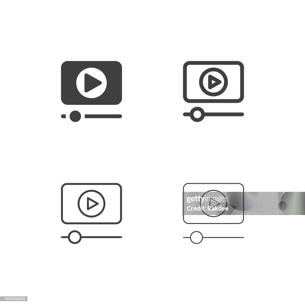 Iconos de reproductor de vídeo - serie Multi