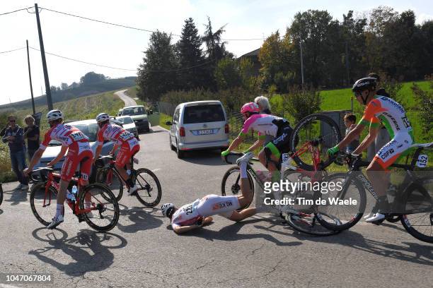 Matteo Draperi of Italy and Team Sangemini Mgkvis Olmo Vega / Marco Frapporti of Italy and Team Androni Giocattoli / Manuel Belletti of Italy and...